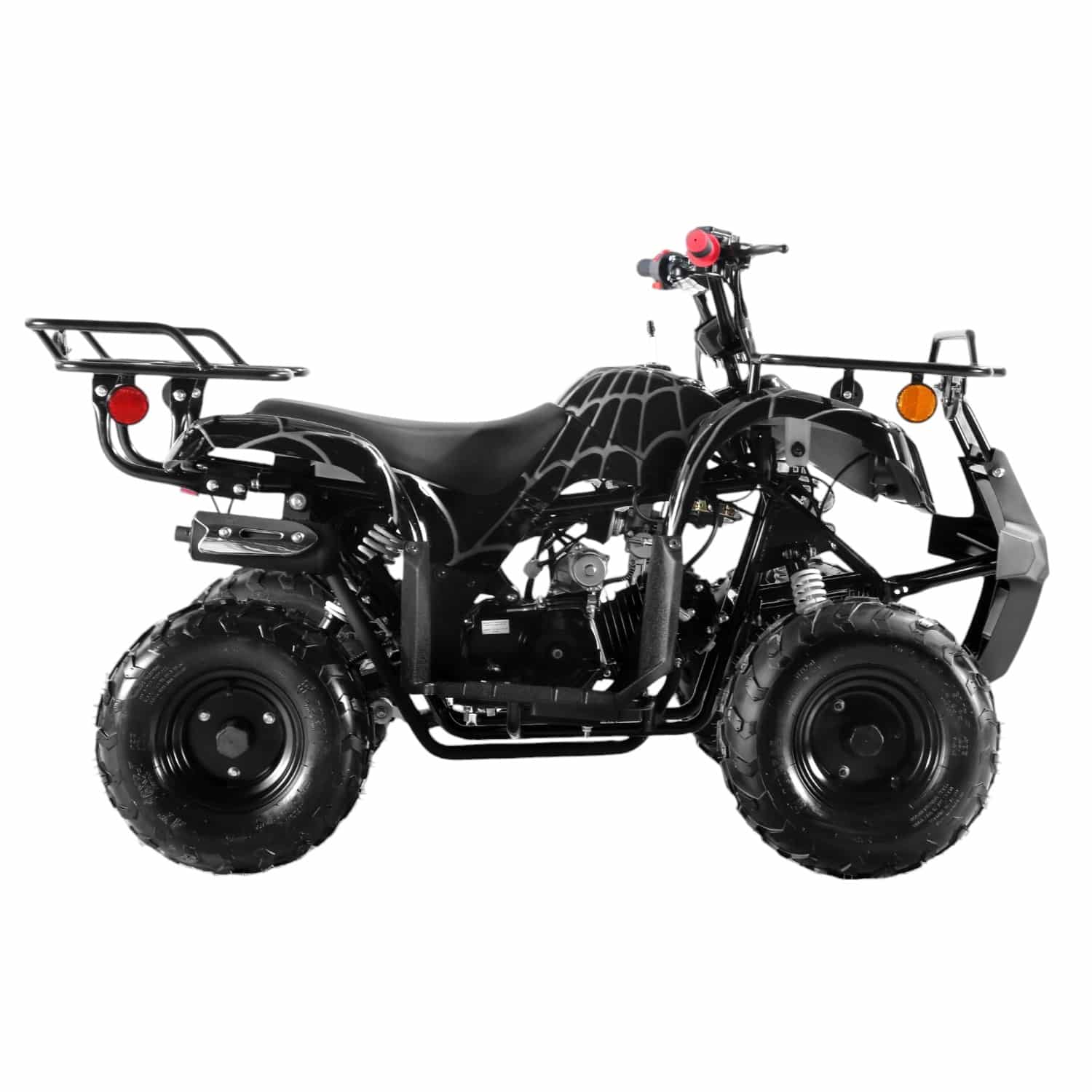 Coolster 125cc 3125R Mid-Sized Utility Style ATV Spider Black Right Side View-Photoroom