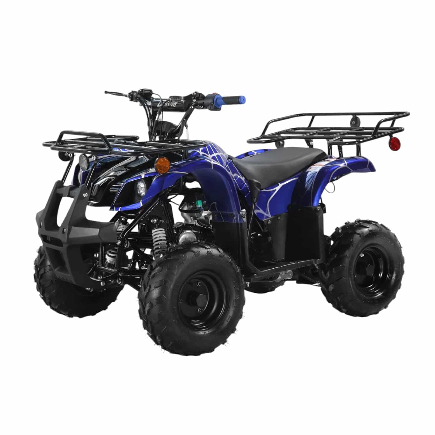 Coolster 125cc 3125R Mid-Sized Utility Style ATV Spider Blue Front Left Quarter View-Photoroom