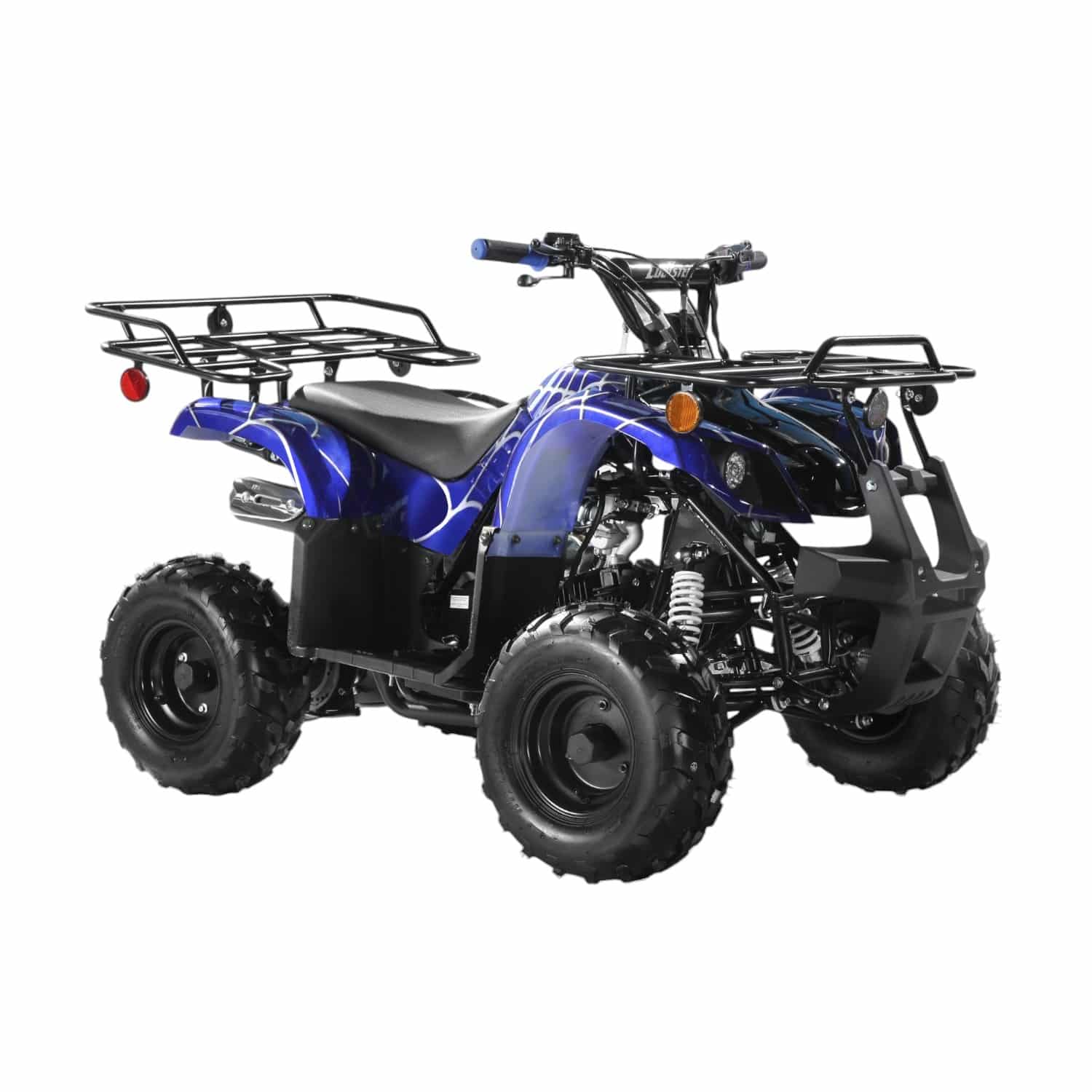 Coolster 125cc 3125R Mid-Sized Utility Style ATV Spider Blue Front Right Quarter View-Photoroom