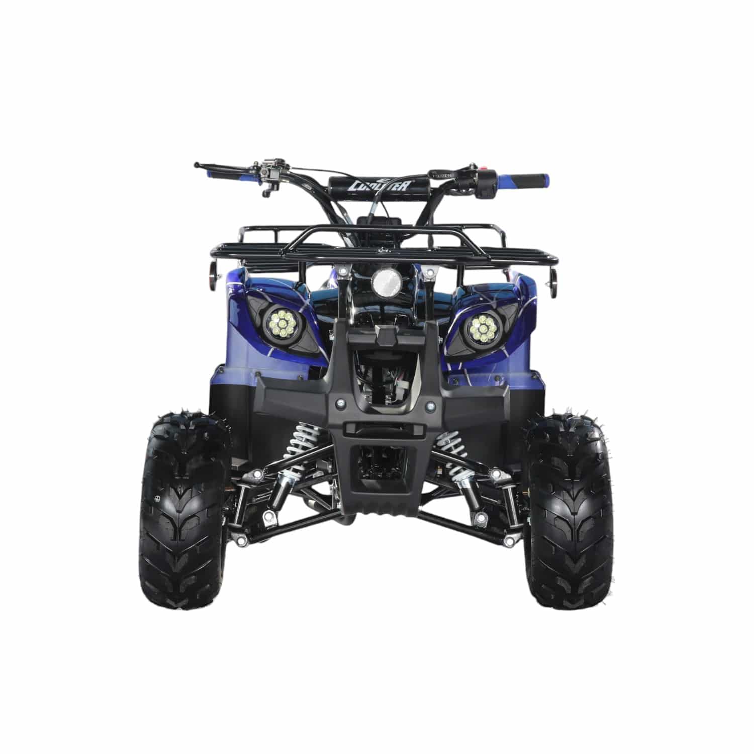 Coolster 125cc 3125R Mid-Sized Utility Style ATV Spider Blue Front View-Photoroom