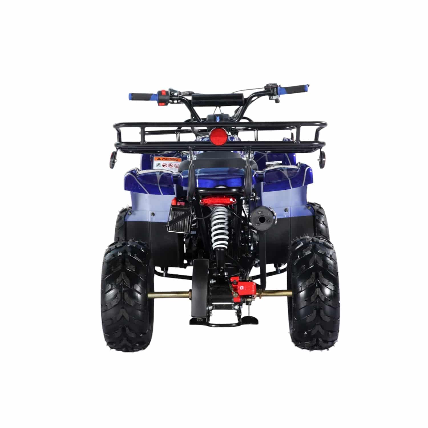 Coolster 125cc 3125R Mid-Sized Utility Style ATV Spider Blue Rear View-Photoroom