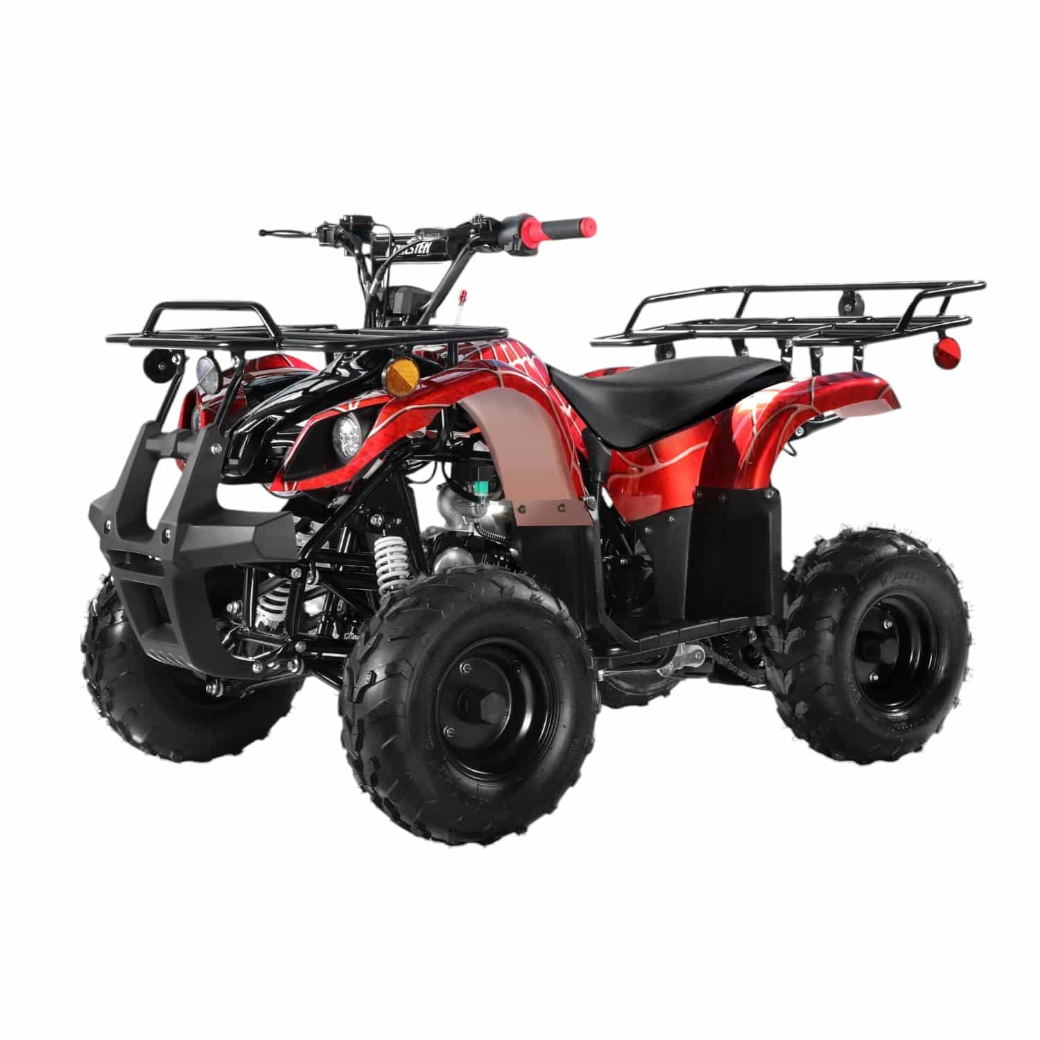 Coolster 125cc 3125R Mid-Sized Utility Style ATV Spider Red Front Left Quarter View-Photoroom