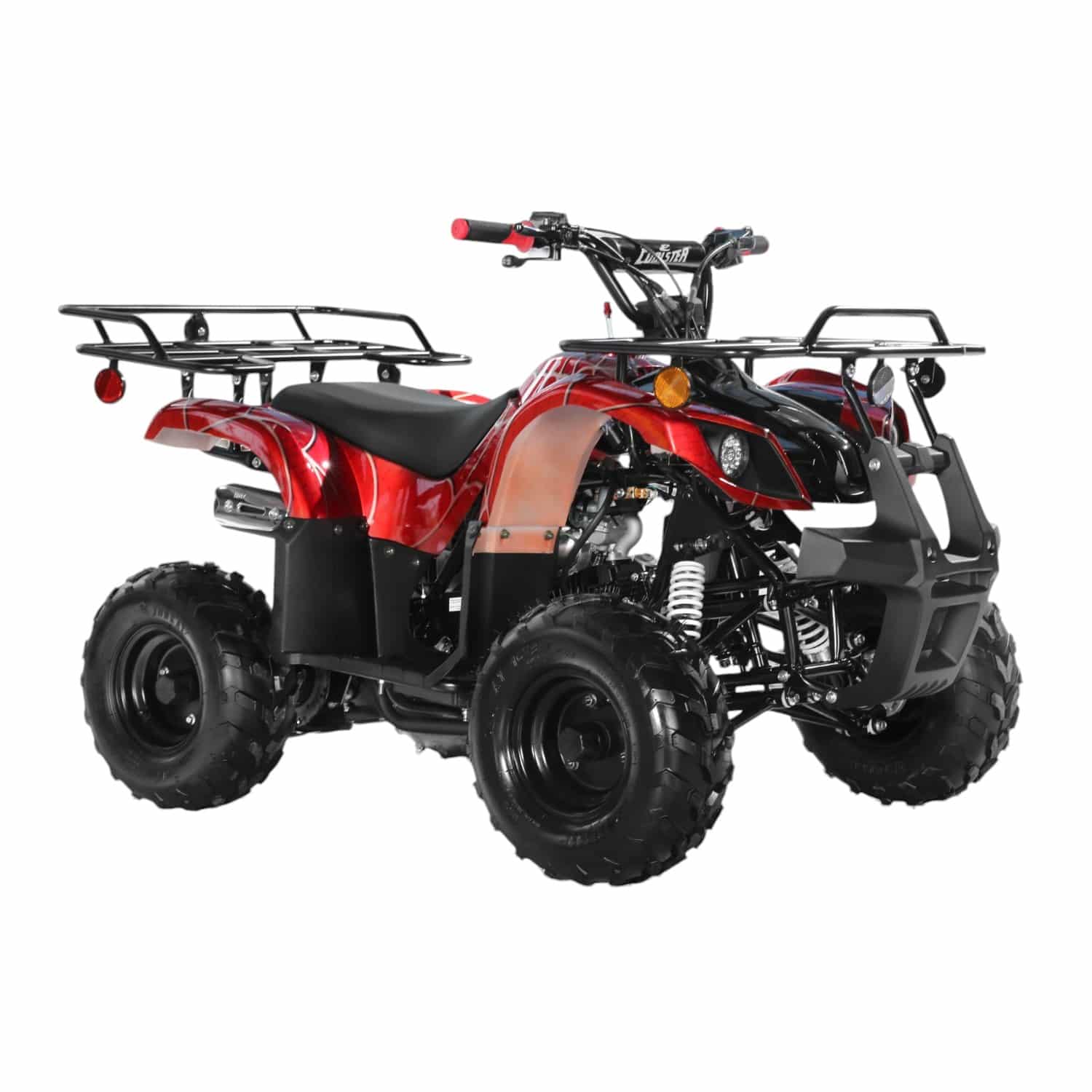 Coolster 125cc 3125R Mid-Sized Utility Style ATV Spider Red Front Right Quarter View-Photoroom