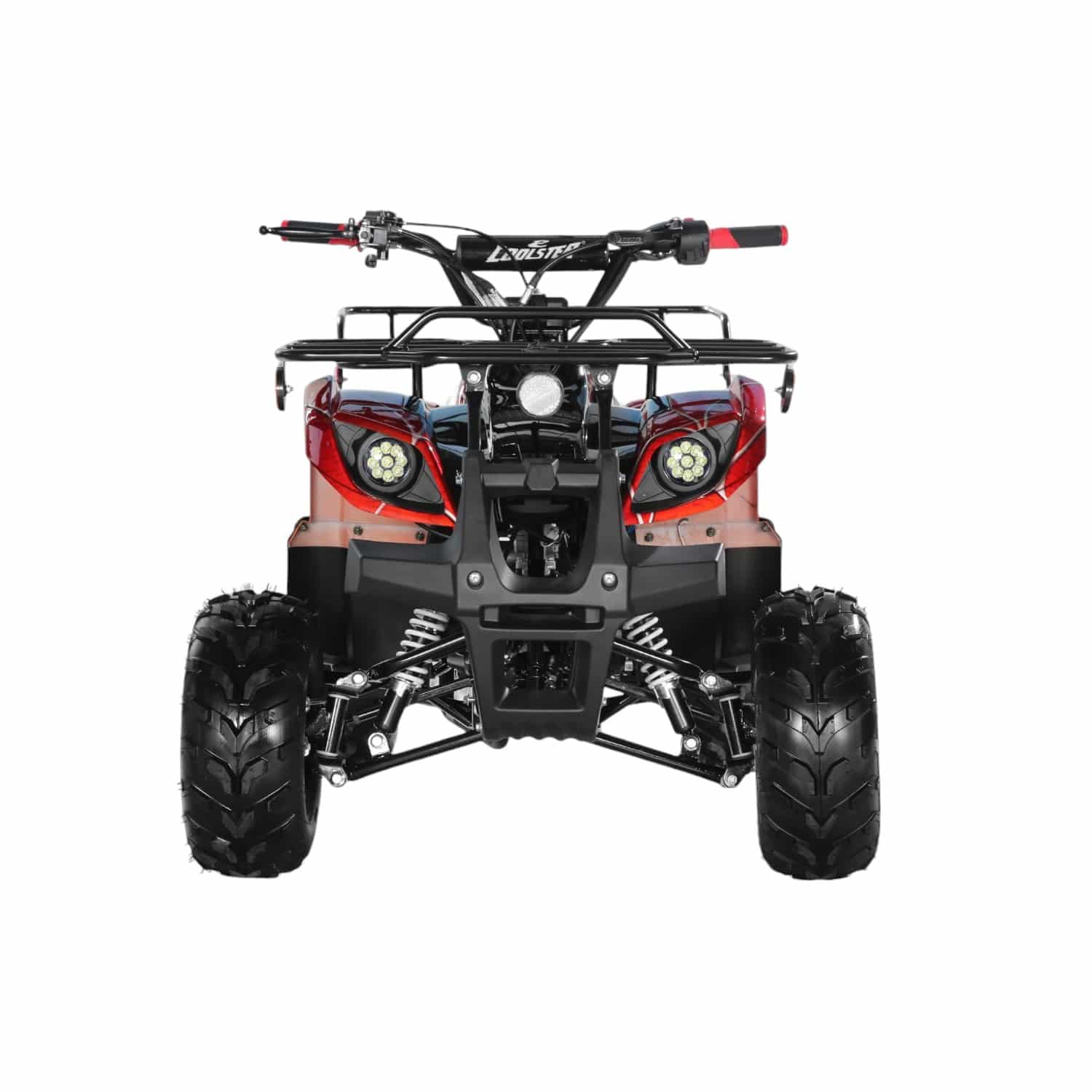 Coolster 125cc 3125R Mid-Sized Utility Style ATV Spider Red Front View-Photoroom