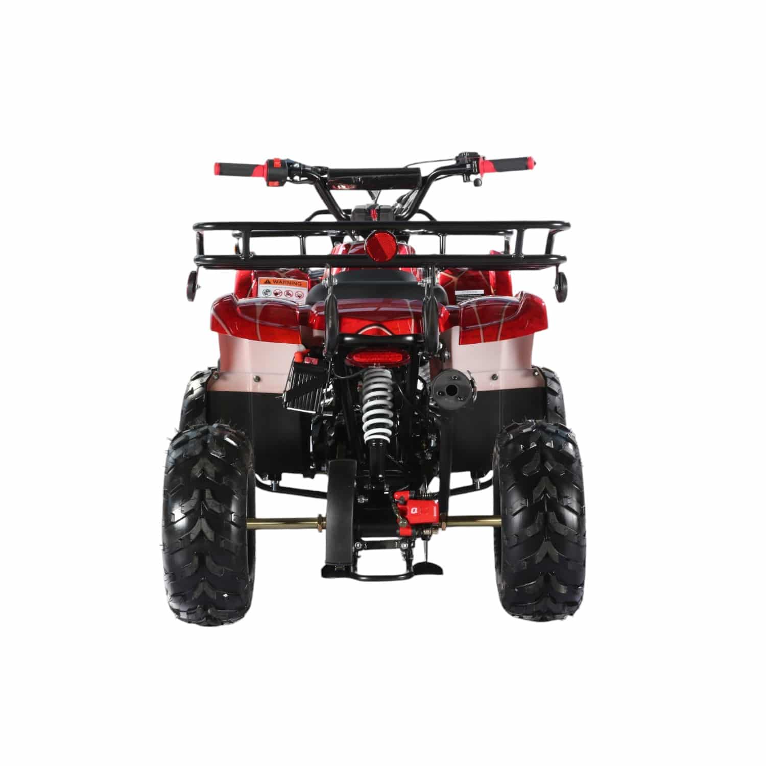 Coolster 125cc 3125R Mid-Sized Utility Style ATV Spider Red Rear View-Photoroom