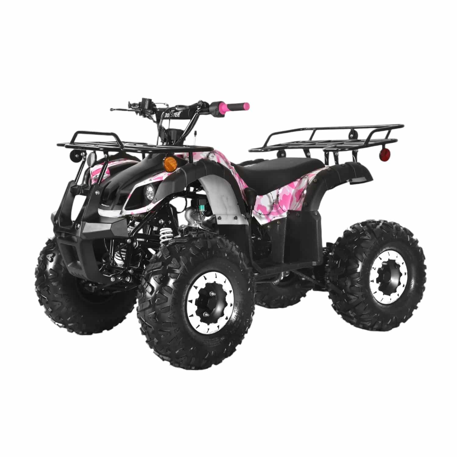 Coolster 125cc 3125XR-8U2 Mid-Sized Utility Style ATV Army Pink Front Left Quarter View-Photoroom