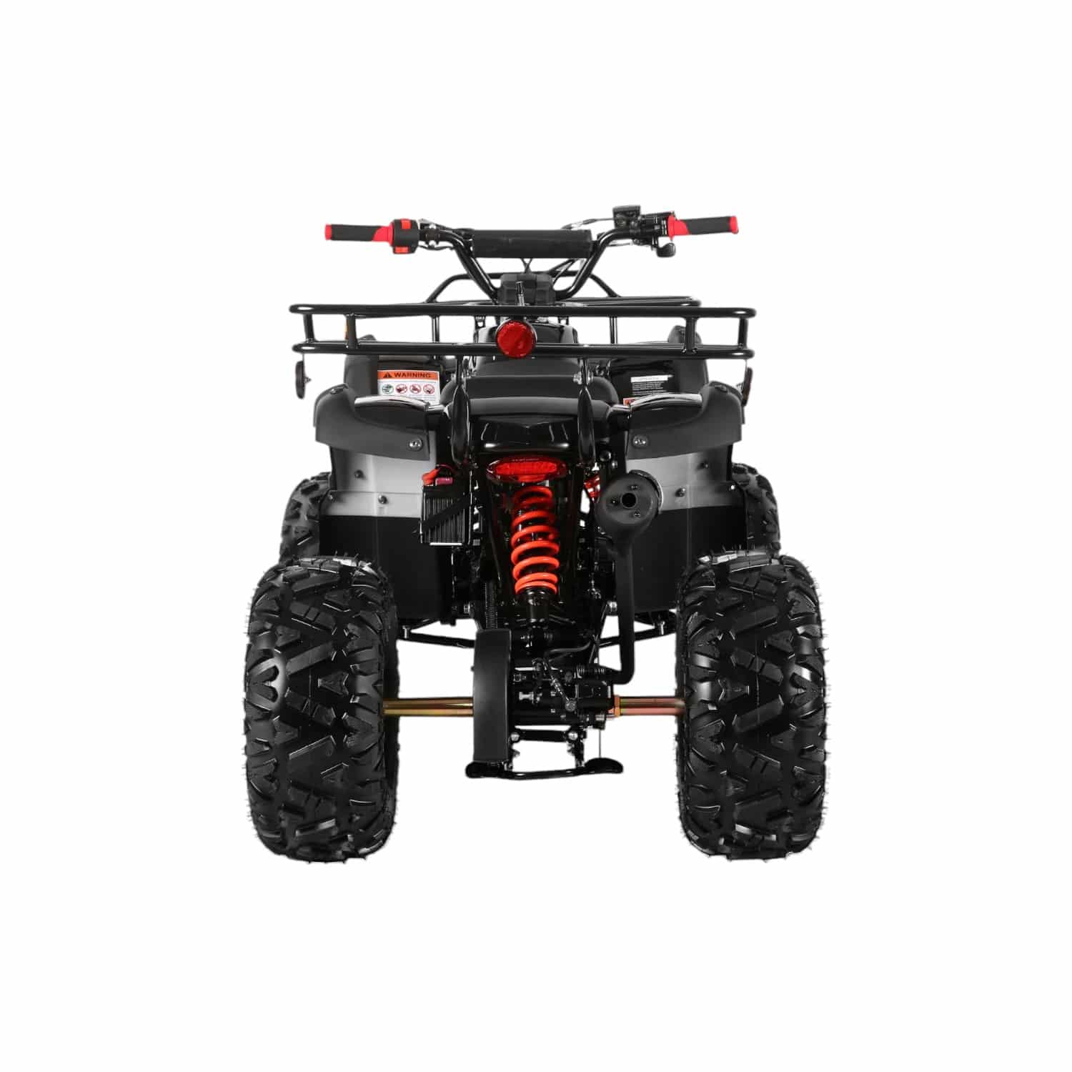 Coolster 125cc 3125XR-8U2 Mid-Sized Utility Style ATV Black Rear View-Photoroom