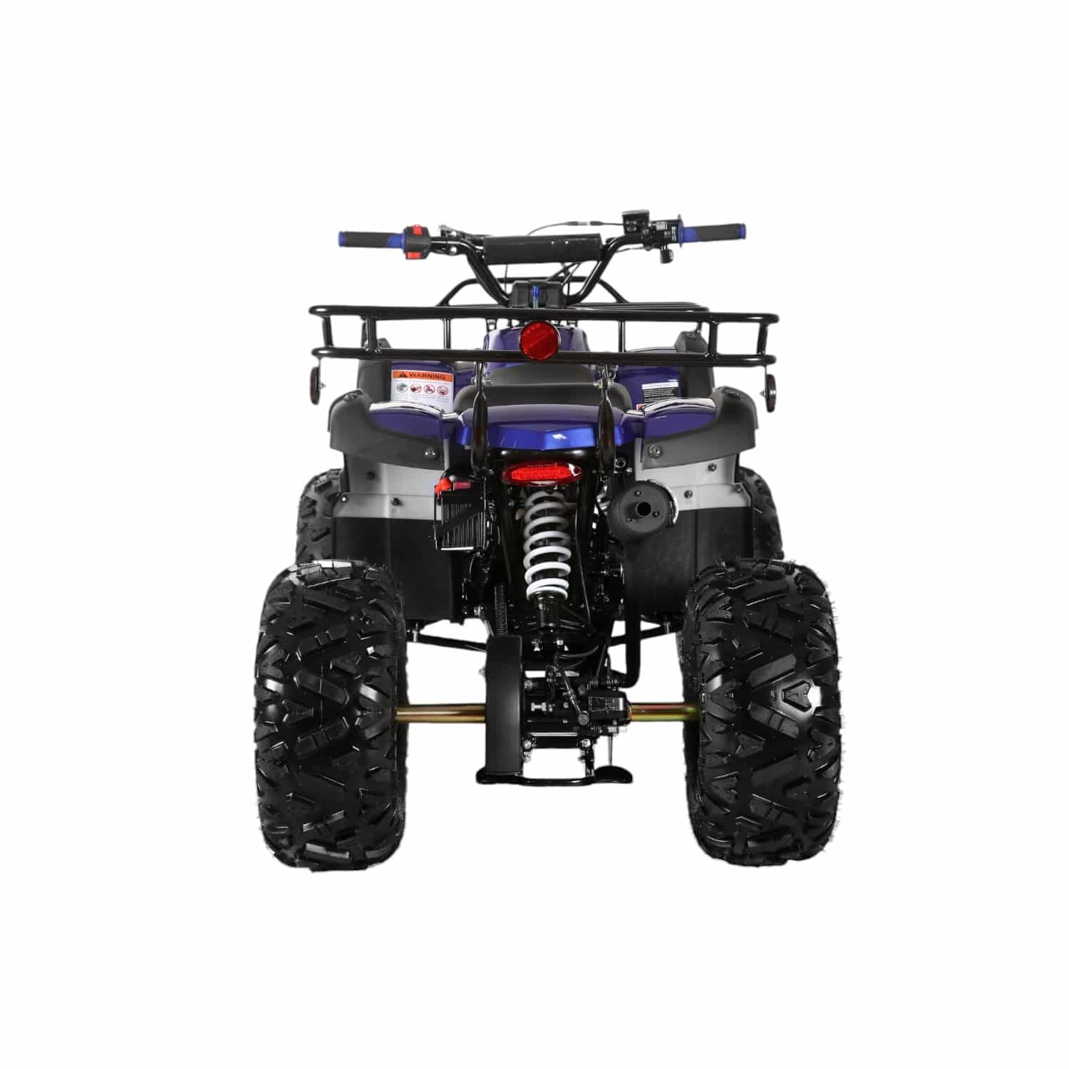 Coolster 125cc 3125XR-8U2 Mid-Sized Utility Style ATV Blue Rear View-Photoroom