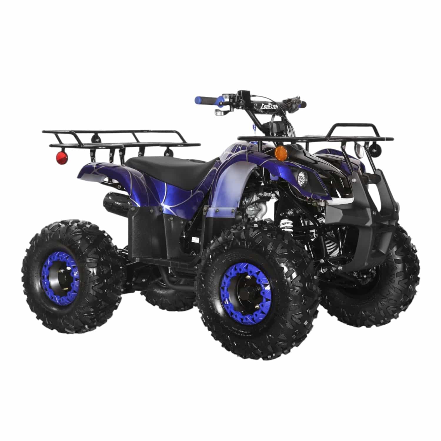 Coolster 125cc 3125XR-8U2 Mid-Sized Utility Style ATV Spider Blue Front Right Quarter View-Photoroom