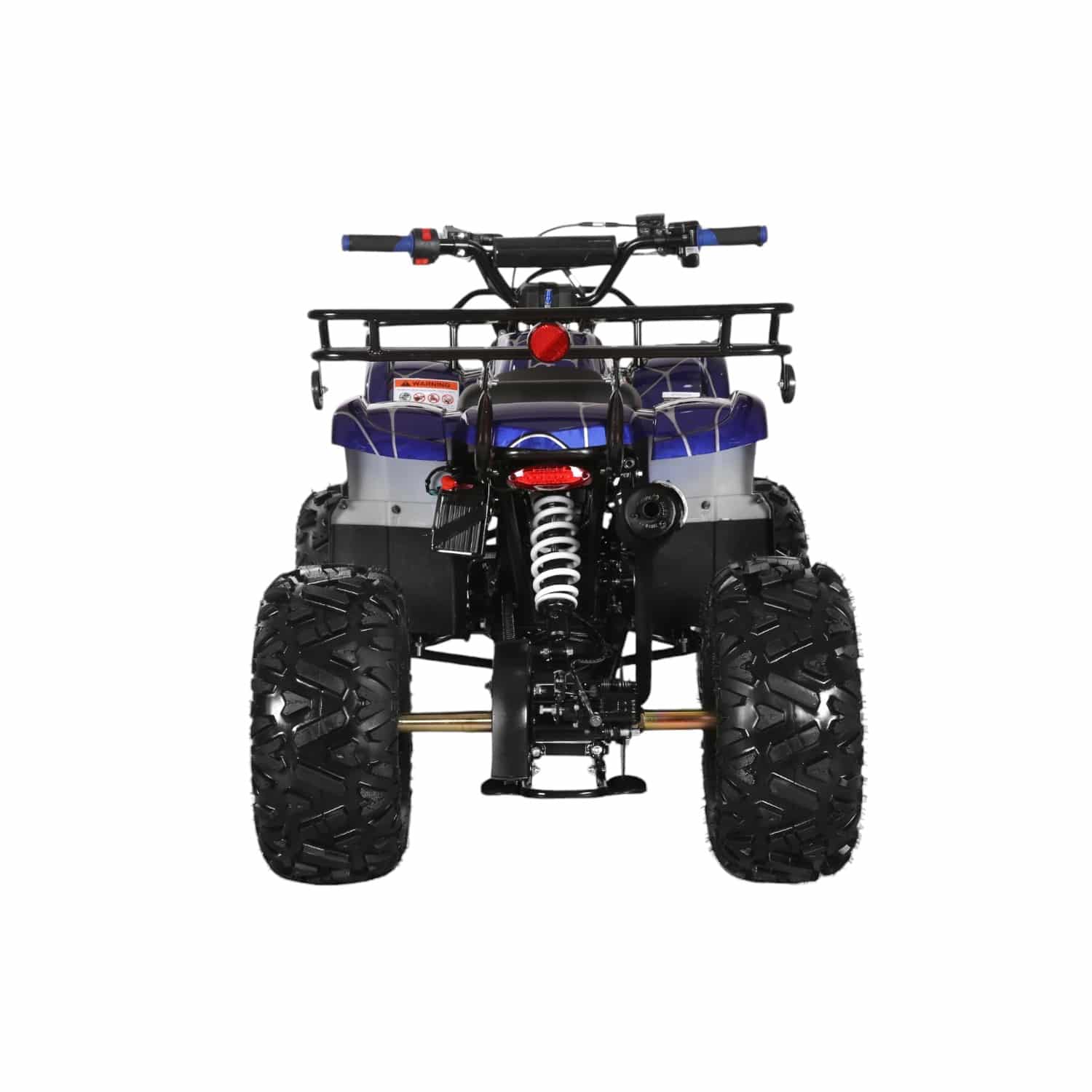 Coolster 125cc 3125XR-8U2 Mid-Sized Utility Style ATV Spider Blue Rear View-Photoroom