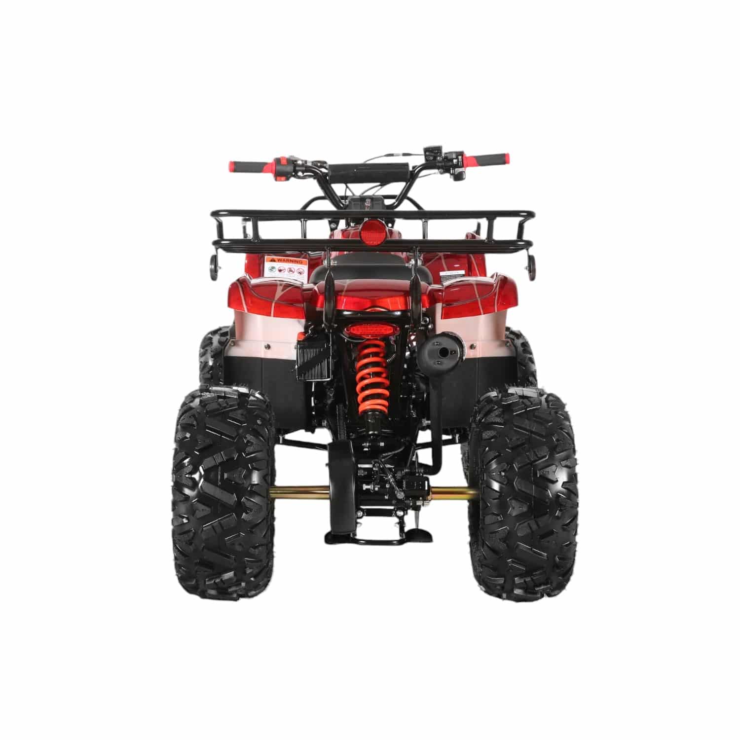 Coolster 125cc 3125XR-8U2 Mid-Sized Utility Style ATV Spider Red Rear View-Photoroom