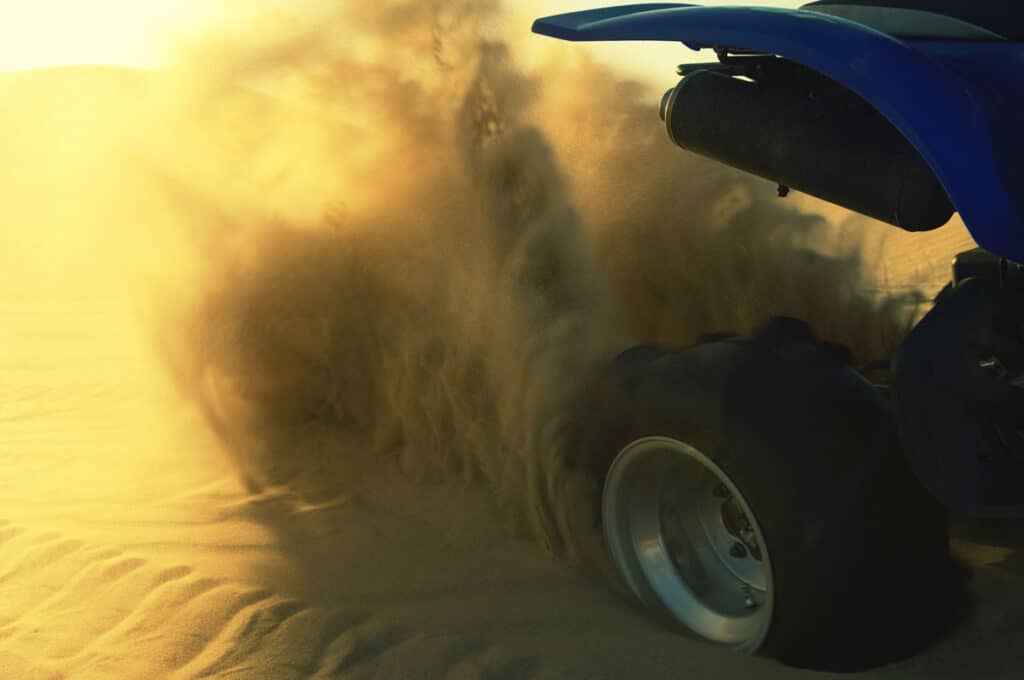 ATV riding in the desert